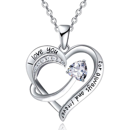 18k Platinum Plated Unique Design Heart Pendant Necklace