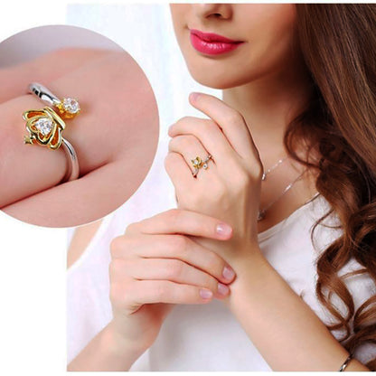 14k Gold Plated Princess Crown Ring