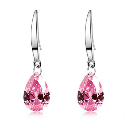 Naked Drill Pear Shape Swarovski Element Crystal Dangle Earrings