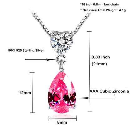 Pear Shape Heart Crystal Women Jewelry Set