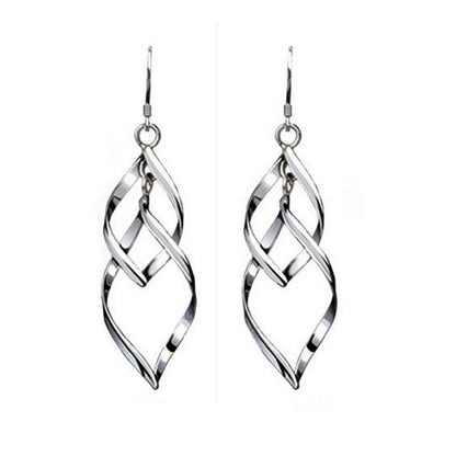 Interlocking Spirals Dangle Earrings