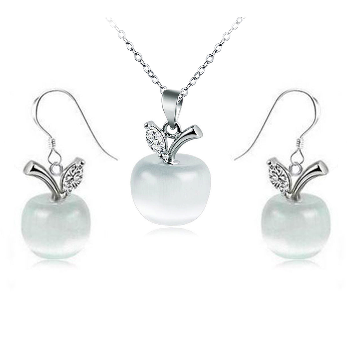 Apple Moonstone Women Jewelry Set