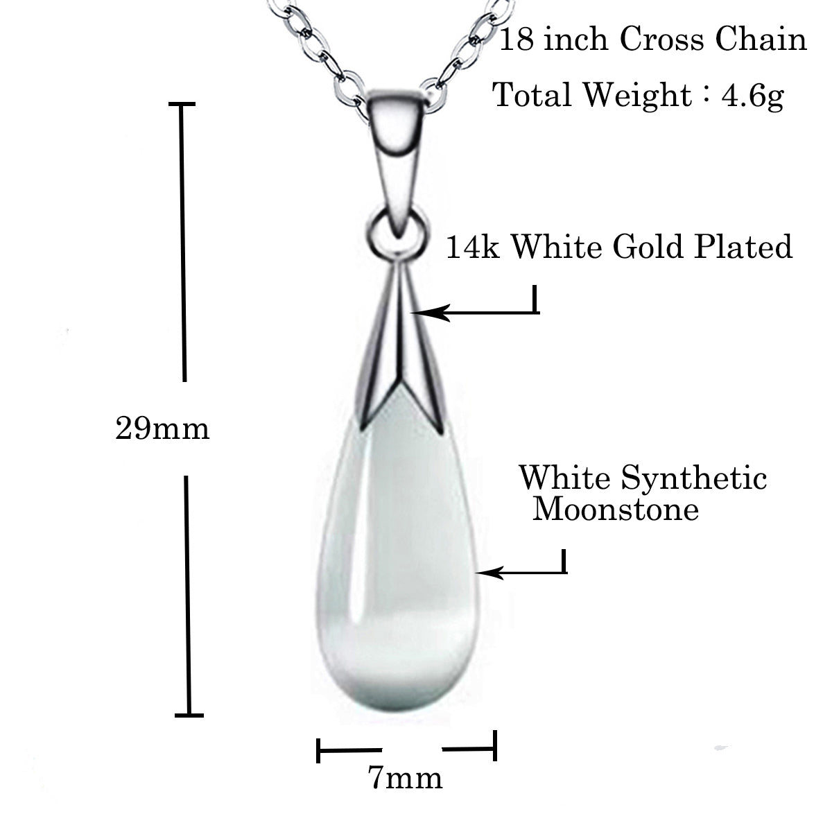 Water Drop Moonstone Women Jewelry Set