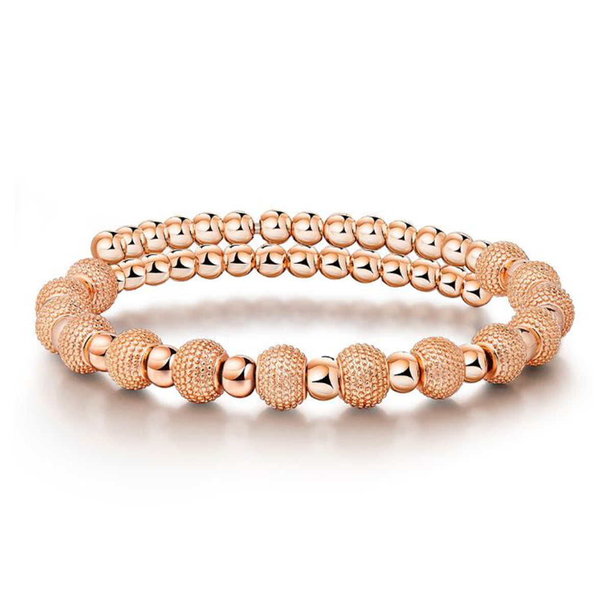 Gold Plated Elegant Sand Beads Bangle Bracelet