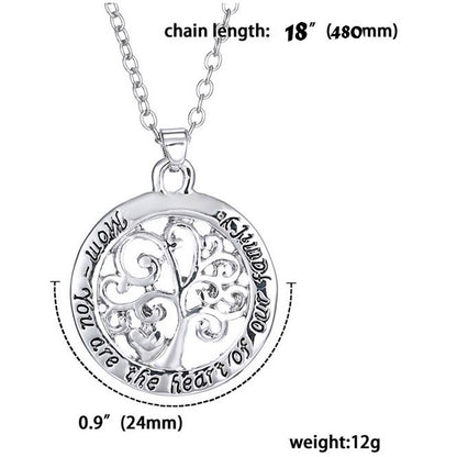 14k White Gold Plated Engraved Pendant Necklace